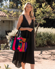 Hermosa Chenille Tote - Black