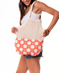 Polka Dot Net Printed Market Bag