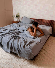 Lara Light Grey - PARTY BLANKET⢠- Queen