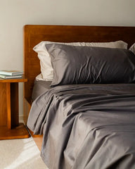 Luxe Sateen Sheet Set Steel Grey