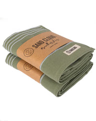Classic Fringeless Hand Bath Bundle 2 Pack - Hedge Green