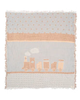 Choo-Choo Train Gauze Receiving Blanket Single with Pouch