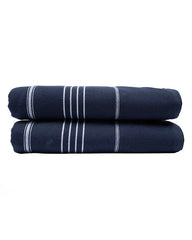 Classic Fringeless XL Bath Bundle 2 Pack - Navy