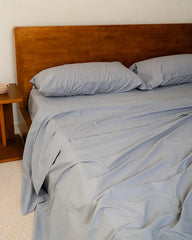 Signature Percale Solid Flat Top Sheet Grey