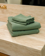 Terra Fringeless XL Bath Bundle - Hedge Green