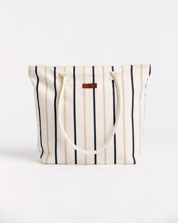 Vert Stripe Beach Tote