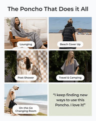 Terra Hooded Poncho Black