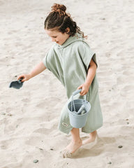 Terra Hooded Poncho Youth  - Sage