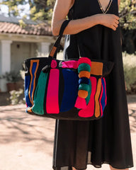 Hermosa Chenille Tote - Black