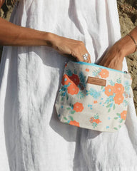 Flower Bunch Zipper Pouch