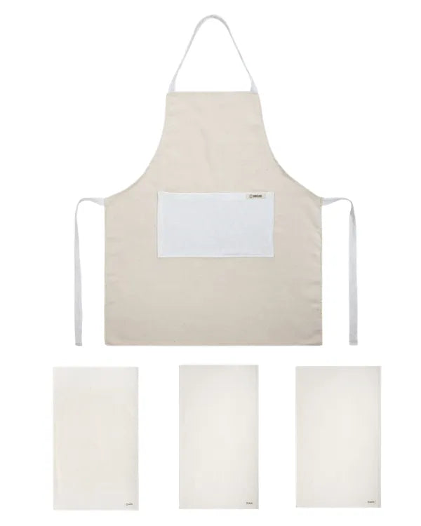 Cyperus Natural Bundle - 1 Towels Set, 1 Apron