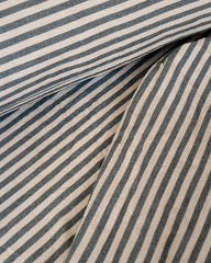 Classic Micro Twill Stripe Melange Flat Top Sheet Steel Grey