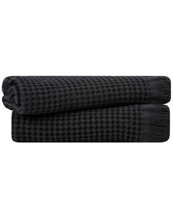 Micro Waffle Hand Bath Bundle - 2 Pack - Black