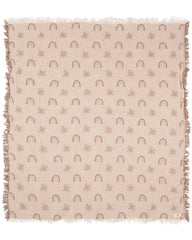 Rainbow Gauze Receiving Blanket Single with Pouch