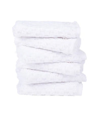 Atom Washcloth Bath Bundle - White - 6 Pack