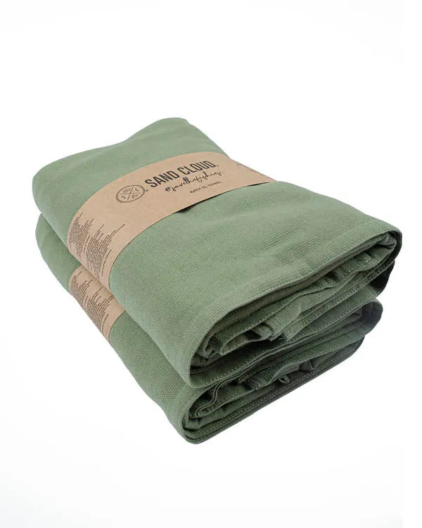 Terra Fringeless XL Bath Bundle 2 Pack - Hedge Green
