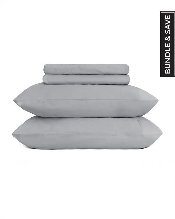Signature Percale Solid Sheet Set Grey