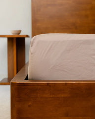 Signature Percale Solid Fitted Sheet Beige