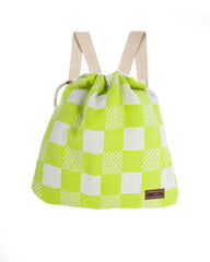 Checker Towel Bag  - Lime